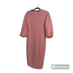 Bat sleeve Pink Dress